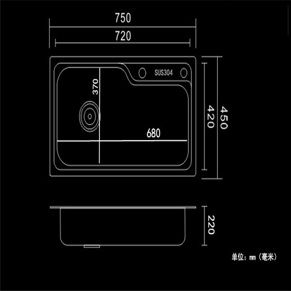 单槽洗涤盆(图3)